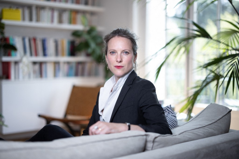 Lucie Castets à Paris, le 14 juillet 2024. ( AFP / JOEL SAGET )