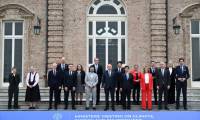 Photo de famille des ministres du Climat, de l'Energie et de l'Environnement du G7, réunis à Venaria Reale près de Turin, en Italie, le 29 avril 2024 ( AFP / Marco BERTORELLO )