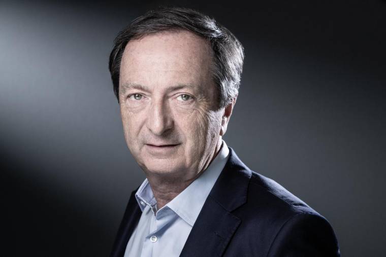 Michel-Édouard Leclerc, le PDG de Leclerc, le 24 mars 2021.  ( AFP / JOEL SAGET )