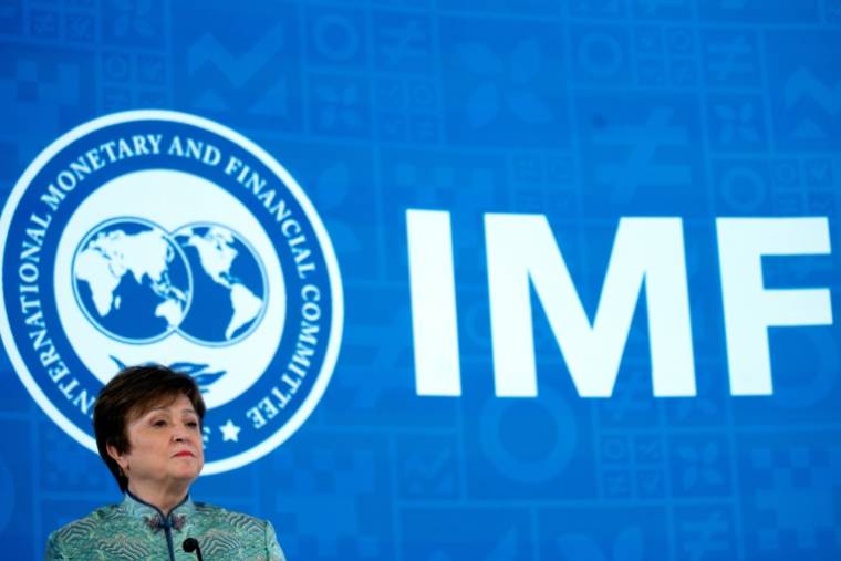 La directrice générale du Fonds monétaire international (FMI), Kristalina Georgieva, le 14 avril 2023 à Washington ( AFP / Stefani Reynolds )