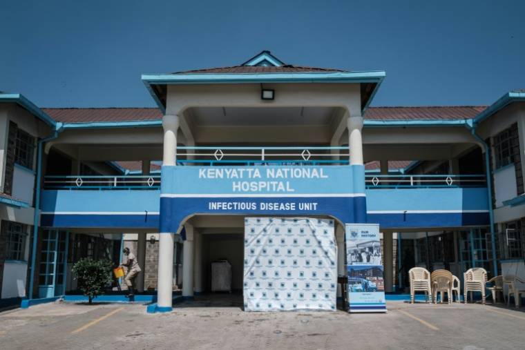 L'entrée de l'hôpital national Kenyatta à Nairobi, le 15 mars 2020 au Kenya ( AFP / Yasuyoshi CHIBA )