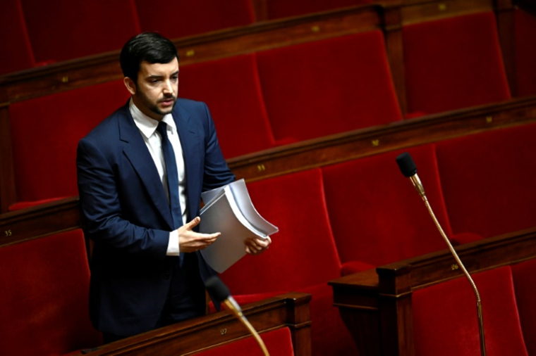 Le député du RN Jean-Philippe Tanguy à l'Assemblée nationale, à Paris, le 21 octobre 2024 ( AFP / JULIEN DE ROSA )