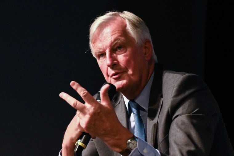 Michel Barnier, en septembre 2021, à Paris ( AFP / PASCAL GUYOT )