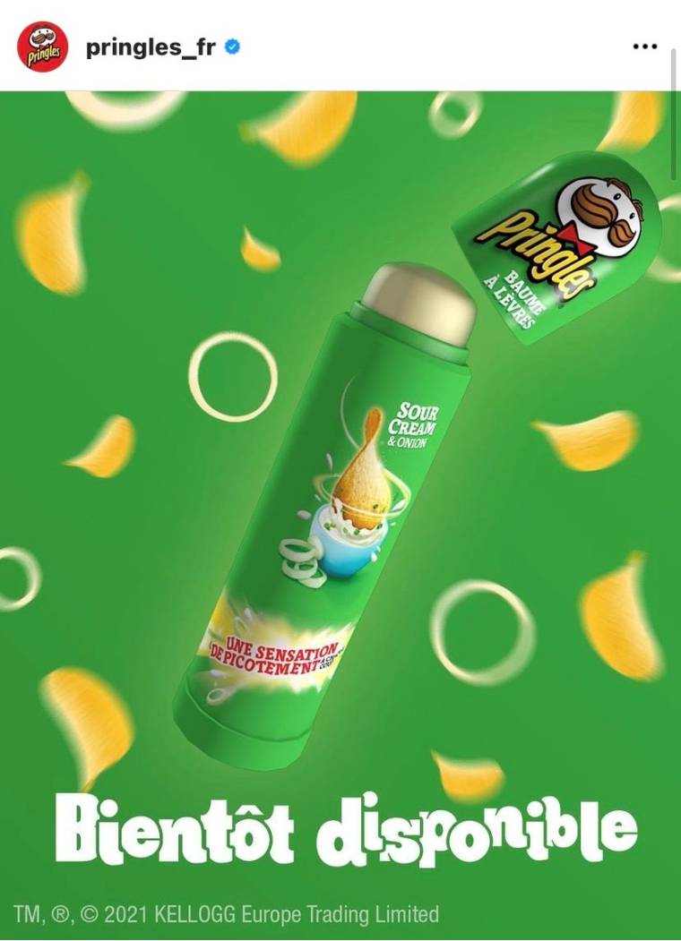 Pour des lèvres hydratées et relevées... Pringles a la solution ! - Crédit photo : Instagram de Pringles_fr