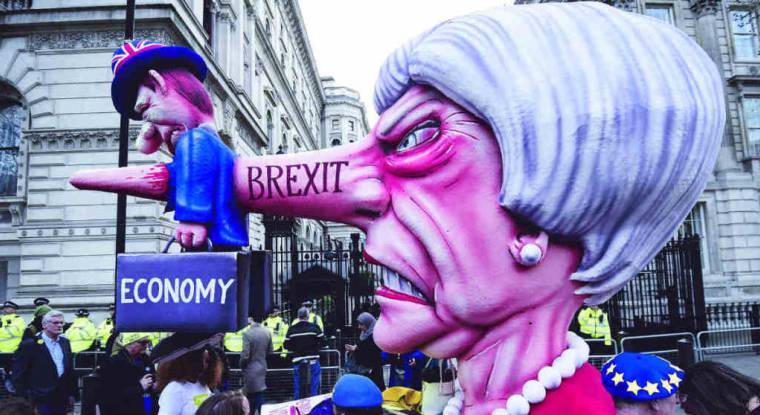 Plusieurs centaines de milliers de Britanniques ont envahi les rues de Londres, le samedi 23 mars, pour demander un nouveau référendum. (© ZUMA / REA)
