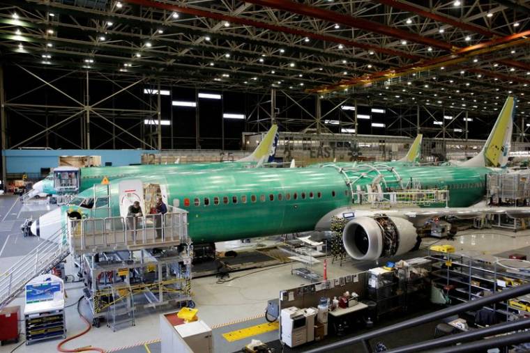 Le nouveau 737 MAX-9 de Boeing en cours de construction, Etats-Unis