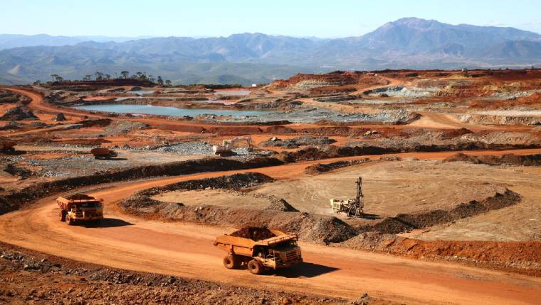 Une mine à ciel ouvert Eramet, en Nouvelle-Calédonie. (Crédit photo : Eramet)
