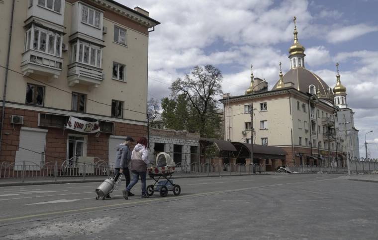 Marioupol en Ukraine, le 10 mai 2022. ( AFP / STRINGER )
