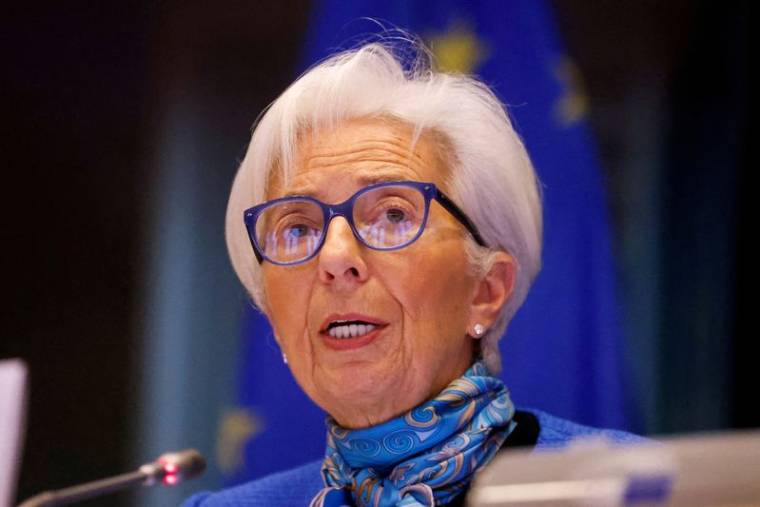 La présidente de la BCE, Christine Lagarde, devant la commission des affaires économiques et monétaires du Parlement européen, à Bruxelles