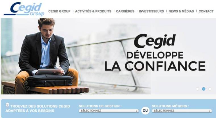 Capture d'écran du site de Cegid. (© Cegid)