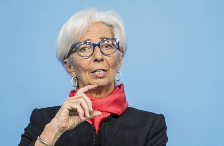 Christine Lagarde, à Francfort, le 16 décembre 2021 ( POOL / Thomas Lohnes )
