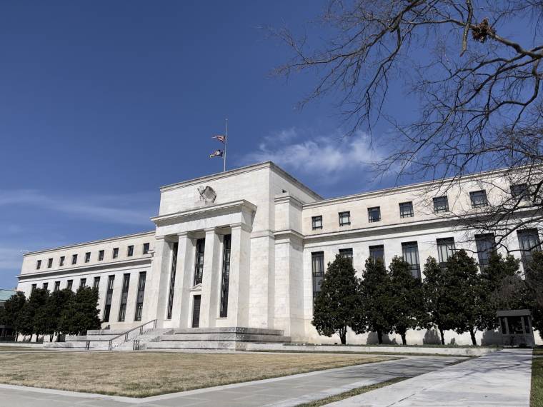 La Réserve fédérale américaine à Washington DC, en mars 2021. ( AFP / DANIEL SLIM )