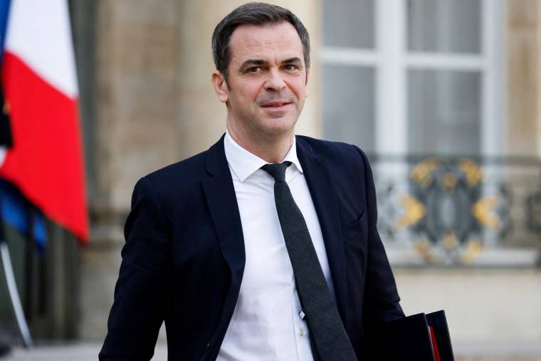 Le porte-parole du gouvernement Olivier Véran le 15 février 2023. ( AFP / LUDOVIC MARIN )