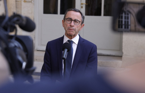 Bruno Retailleau à Paris, le 3 juillet 2023. ( AFP / GEOFFROY VAN DER HASSELT )