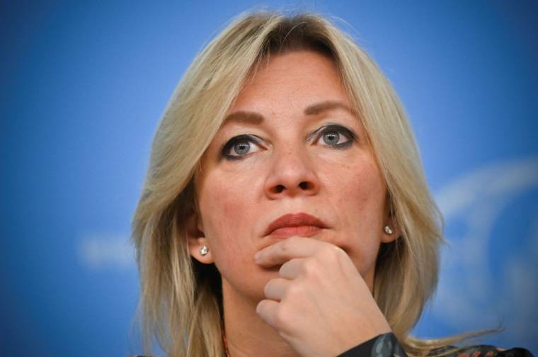 Maria Zakharova, porte-parole de la diplomatie russe, à Moscou, en avril 2023 ( AFP / ALEXANDER NEMENOV )