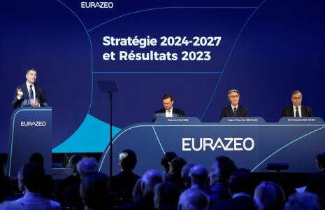 Assemblée générale des actionnaires d'Eurazeo le 7 mai 2024 à Paris. ( AFP / LUDOVIC MARIN )