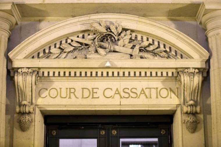 The facade of France's highest court (Cour de Cassation) is seen in Paris