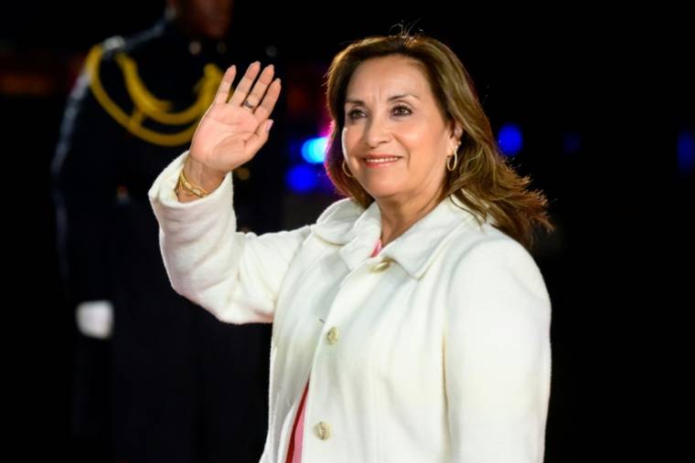 La présidente péruvienne, Dina Boluarte, à San Francisco, le 16 novembre 2023 en Californie ( AFP / JOSH EDELSON )