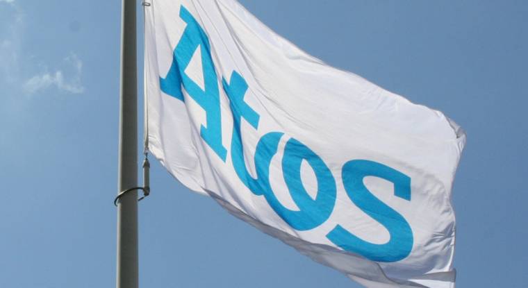 Un drapeau aux couleurs d'Atos. (© Atos)