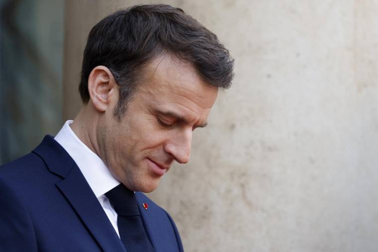 Emmanuel Macron à Paris ce 27 février 2024. ( AFP / LUDOVIC MARIN )