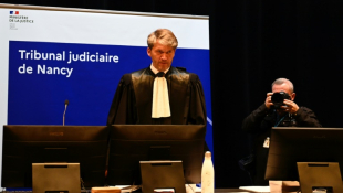 Stanislas Massonie, le président du tribunal de Nancy, à l'ouverture du procès "Carton rouge", le 21 octobre 2024 ( AFP / Jean-Christophe VERHAEGEN )