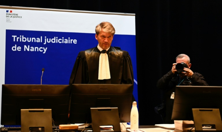 Stanislas Massonie, le président du tribunal de Nancy, à l'ouverture du procès "Carton rouge", le 21 octobre 2024 ( AFP / Jean-Christophe VERHAEGEN )