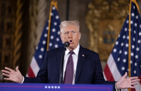 Donald Trump à Palm Beach, aux États-Unis, le 7 janvier 2025. ( GETTY IMAGES NORTH AMERICA / SCOTT OLSON )