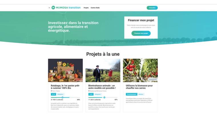 Miimosa, une plateforme de crowdfunding dédiée au secteur agroalimentaire, revendique 1.700 projets financés. (© Miimosa)