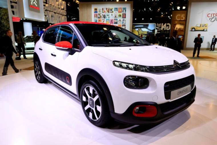 The new Citroën C3 photographed during the second press day of the Paris Motor Show on September 30, 2016 (AFP / MIGUEL MEDINA)