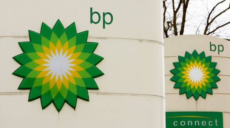 Des logos de British Petroleum (BP)