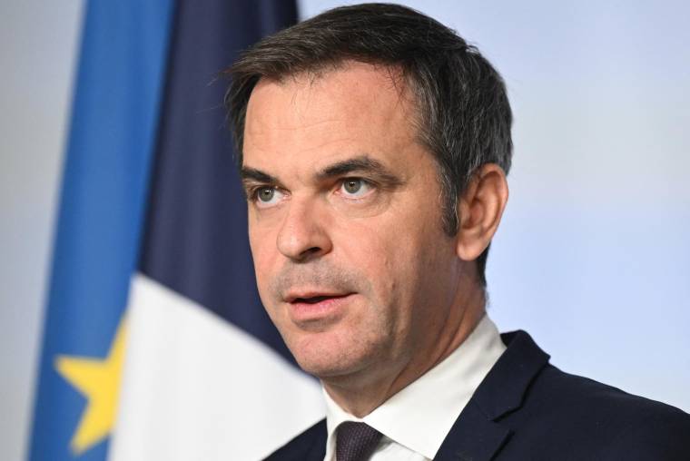 Le porte-parole du gouvernement Olivier Véran le 23 novembre 2022 à Paris. ( AFP / BERTRAND GUAY )