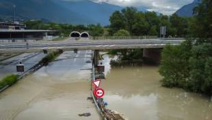 Inondations près de Sierre, le 30 juin 2024 en Suisse ( AFP / Boris HEGER )