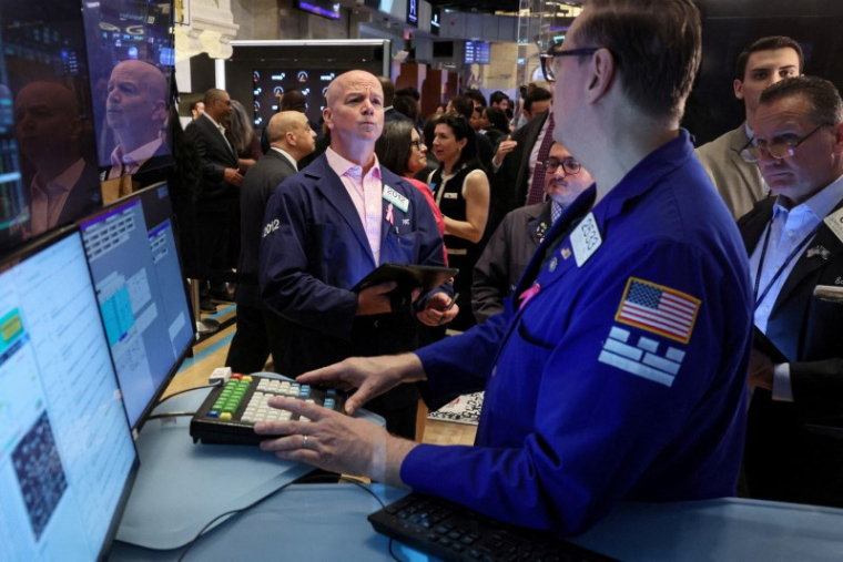 Handelaren op de New York Stock Exchange (NYSE)