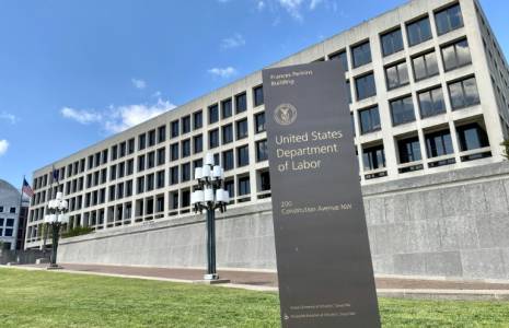 Le Département américain du Travail, le 15 avril 2020 à Washington ( AFP / Daniel SLIM )