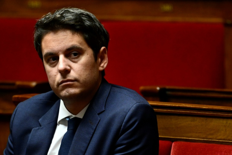 Gabriel Attal, ancien Premier ministre et député Ensemble pour la République, à l'Assemblée nationale, le 23 octobre 2024 à Paris ( AFP / JULIEN DE ROSA )