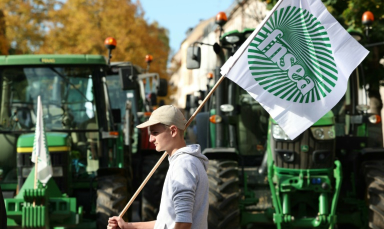 Les syndicats majoritaires des agriculteurs ont appelé mardi à une nouvelle mobilisation nationale à partir de mi-novembre ( AFP / Frederick Florin )