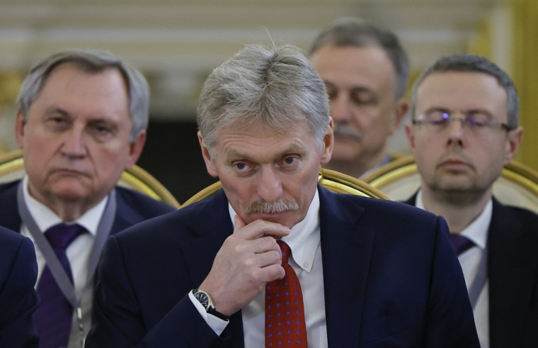 Dmitri Peskov à Moscou, Russie, le 8 mai 2024. ( POOL / EVGENIA NOVOZHENINA )