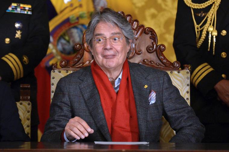 Le président équatorien Guillermo Lasso, le 31 août 2021.  ( AFP / RODRIGO BUENDIA )