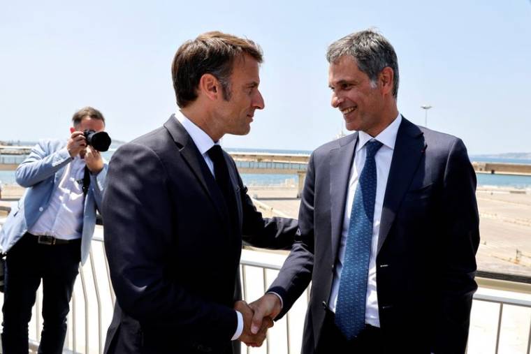 Le président français Macron en visite à Marseille