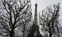 La Tour Eiffel, fermée en raison d'une grève des salariés, le 22 février 2024 à Paris ( AFP / Dimitar DILKOFF )