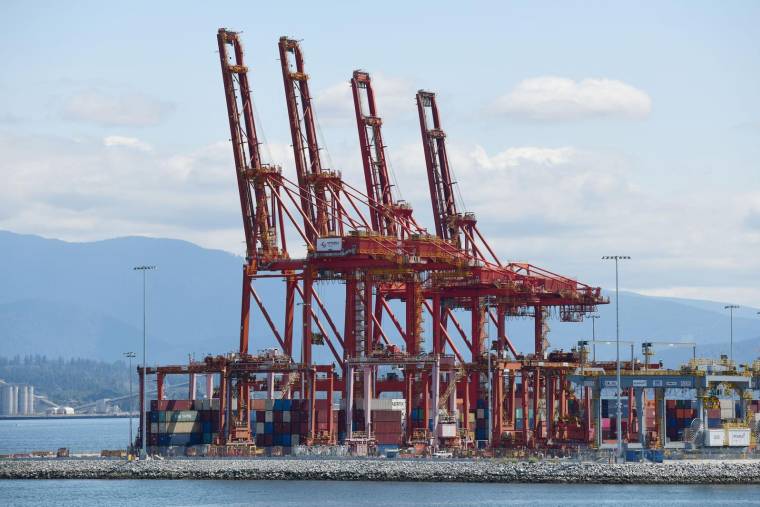 Le port de Vancouver, en juillet 2023 ( AFP / DON MACKINNON )