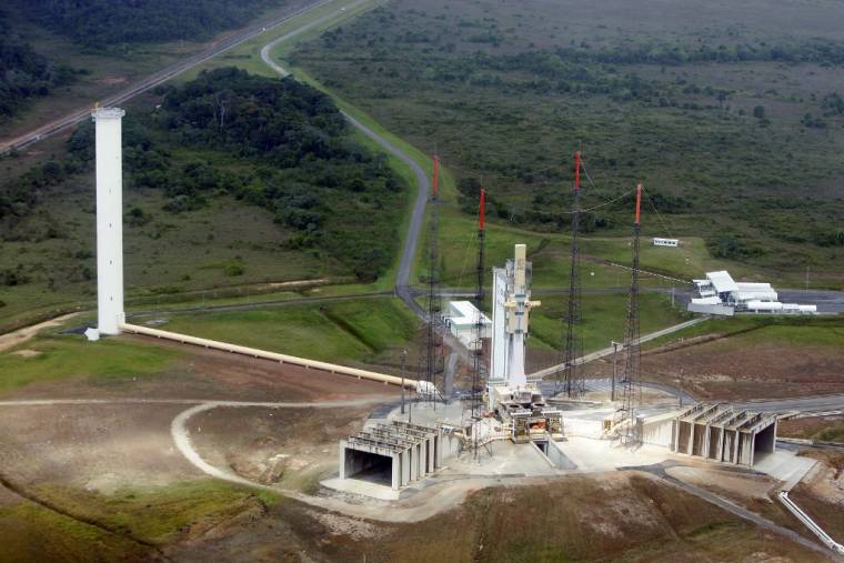 Le pas de tir du Centre spatial guyanais, à Kourou, le 11 août 2005. (illustration) ( AFP / BERTRAND GUAY )