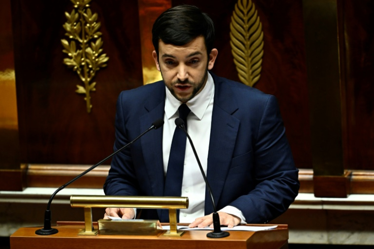 Le député RN Jean-Philippe Tanguy à l'Assemblée nationale française, à Paris, le 21 octobre 2024 ( AFP / JULIEN DE ROSA )