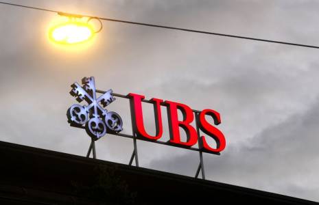Le logo de la banque suisse UBS, à Zurich