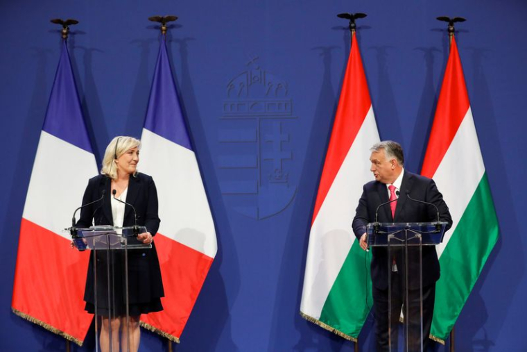 Marine Le Pen et Viktor Orban à Budapest