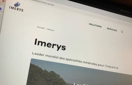 Le site Internet officiel d'Imerys. (Crédit: L. Grassin / )