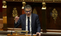 Le Premier secrétaire du PS Olivier Faure le 16 janvier 2025 à l'Assemblée nationale à Paris ( AFP / Thibaud MORITZ )