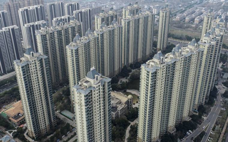 Un complexe immobilier construit par Evergrande à Huaian, en Chine. ( AFP / STR )