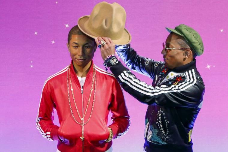 Photo d'archives du musicien et créateur de mode Pharrell Williams chez Madame Tussauds à New York