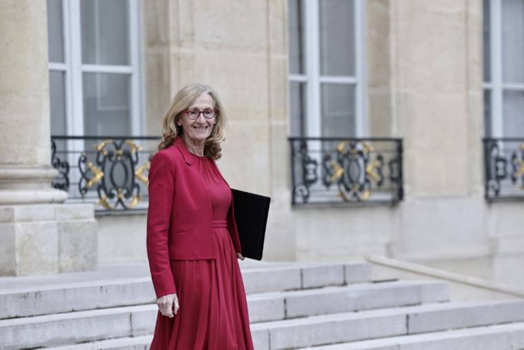 Nicole Belloubet à Paris, le 6 mars 2024. ( AFP / STEPHANE DE SAKUTIN )